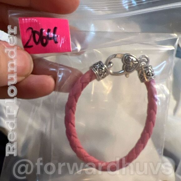 Bundle Sale 3 for $15 | Pink Braided Fabric Bracelet with Silver Tone Clasp - Picture 9 of 10